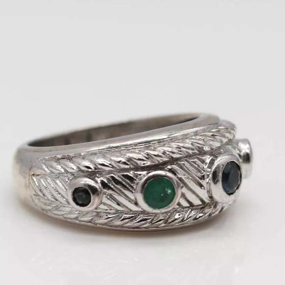 Judith Ripka sterling silver multi stone ring - Picture 4 of 7